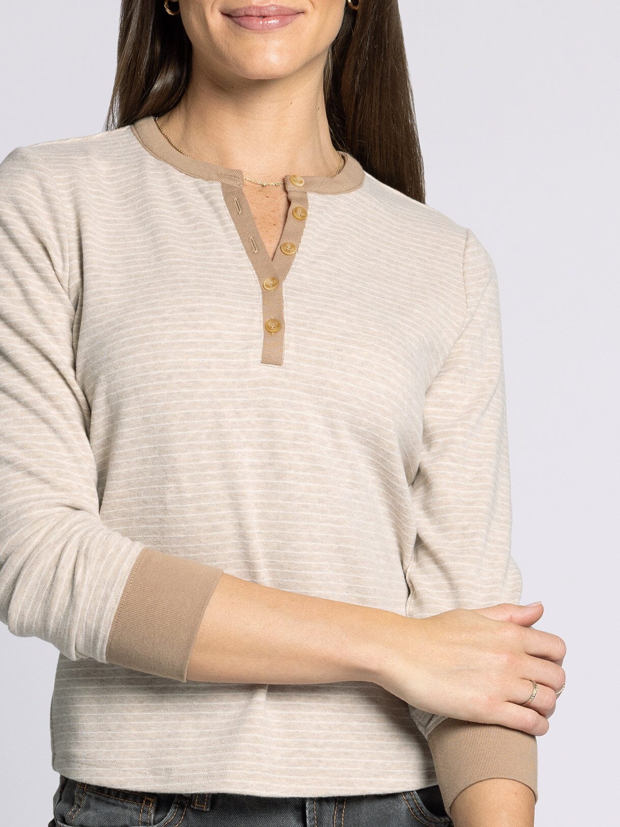 The Aeris Top Tan White