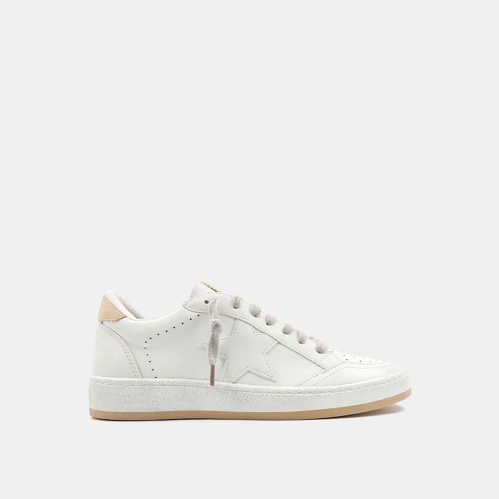 Street Style Paz Sneakers White Sand Suede