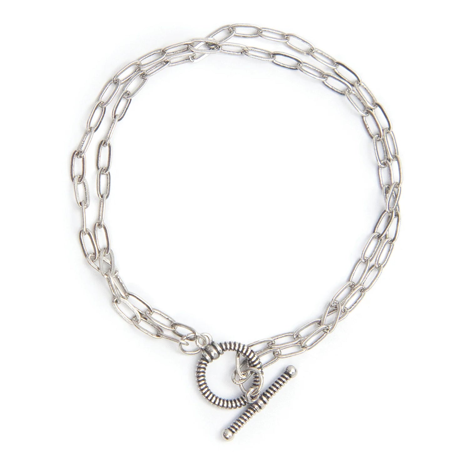 Delicate Vintage Link Toggle Bracelet
