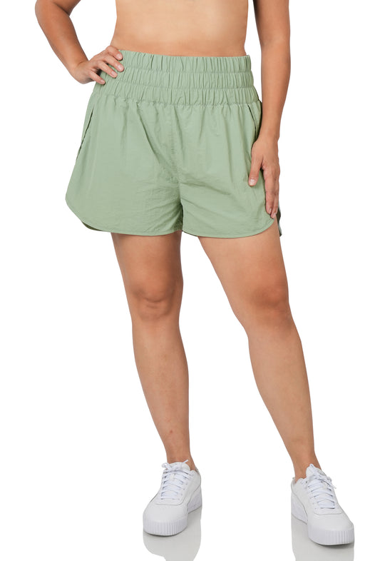 Bring It Athletic Shorts Olive Extended