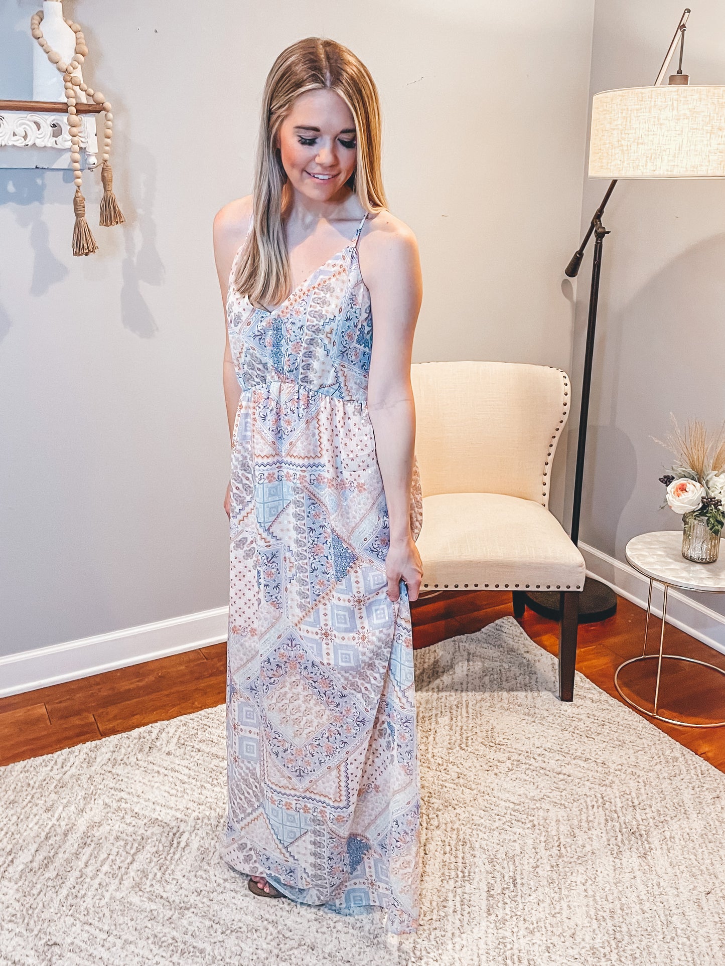 Hill Country Patchwork Maxi Dress Small