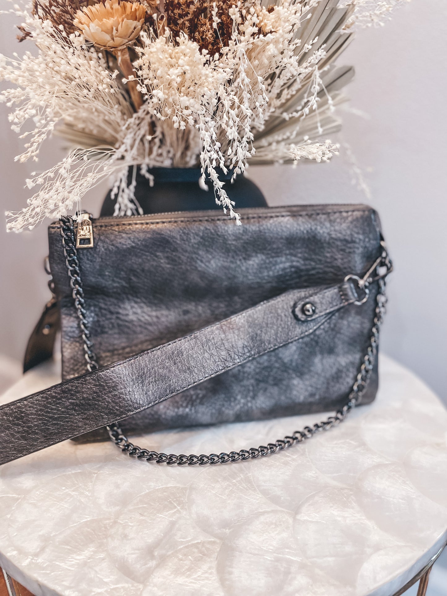 The Izzy Chain Strap Crossbody Gunmetal