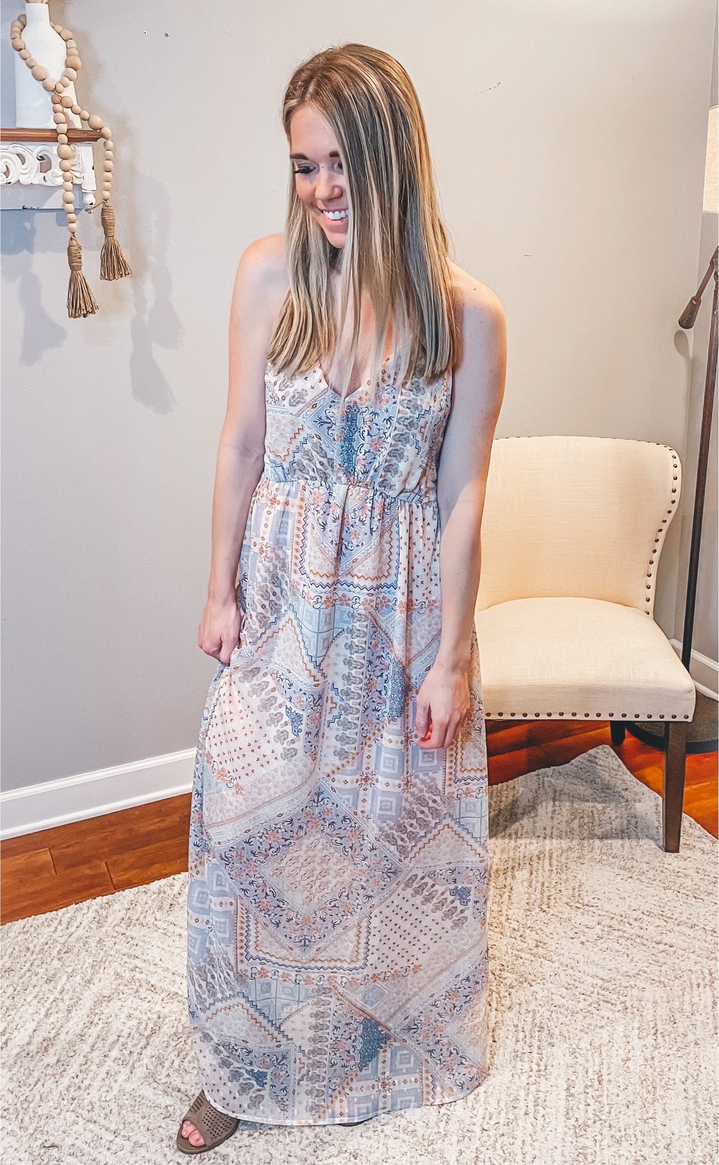 Hill Country Patchwork Maxi Dress Small