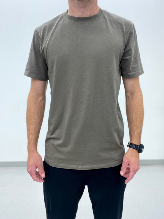 Olive Pima Cotton Blend Tee