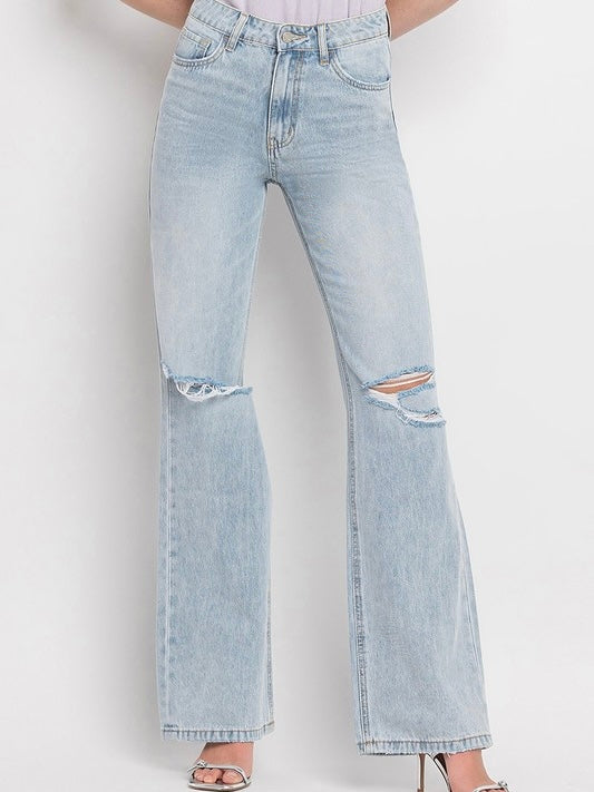 The Laina Vintage High Rise Flare Denim Light Wash Tall