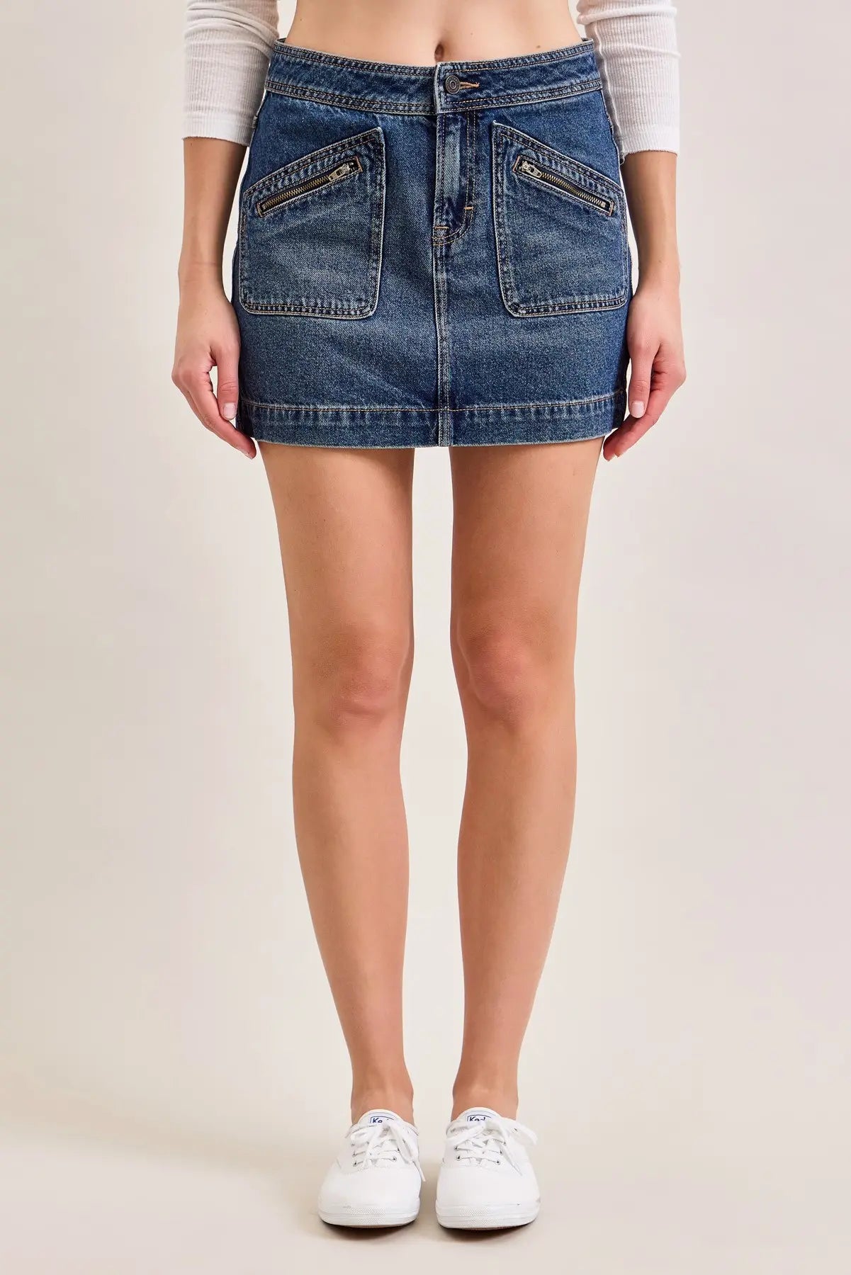 Hidden Peyton Dark Wash Denim Skirt