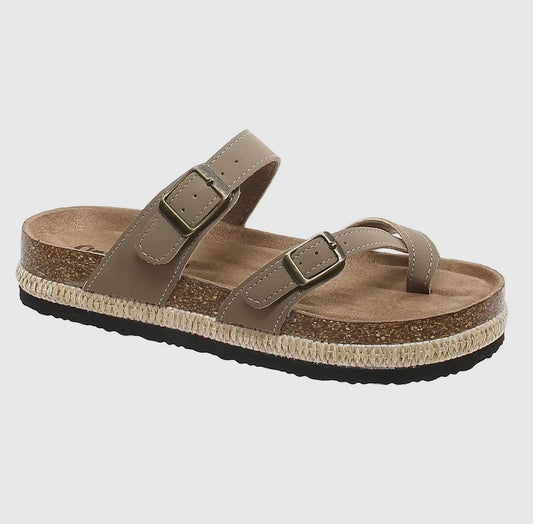 The Topaz Espadrille Sandals Taupe