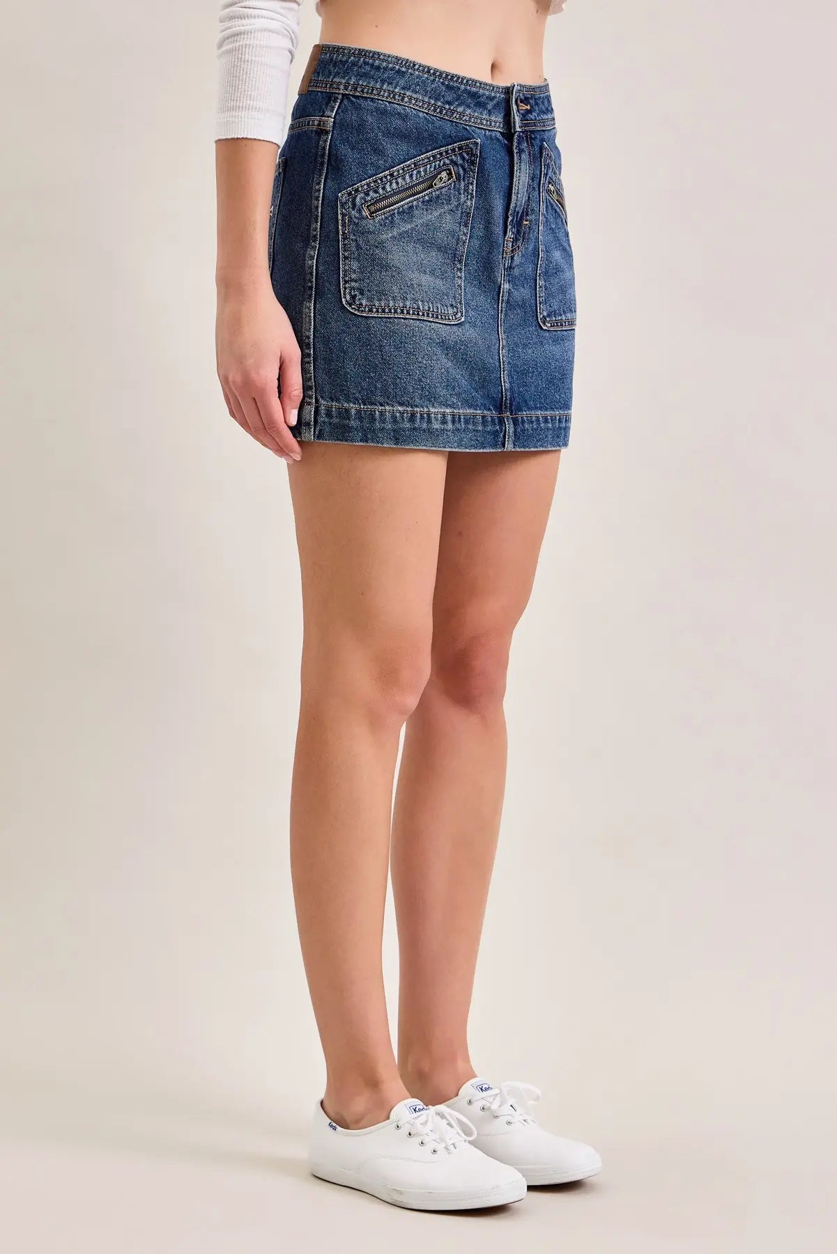 Hidden Peyton Dark Wash Denim Skirt