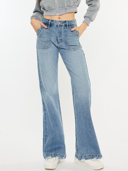 The Bella High Rise Wide Flare Denim