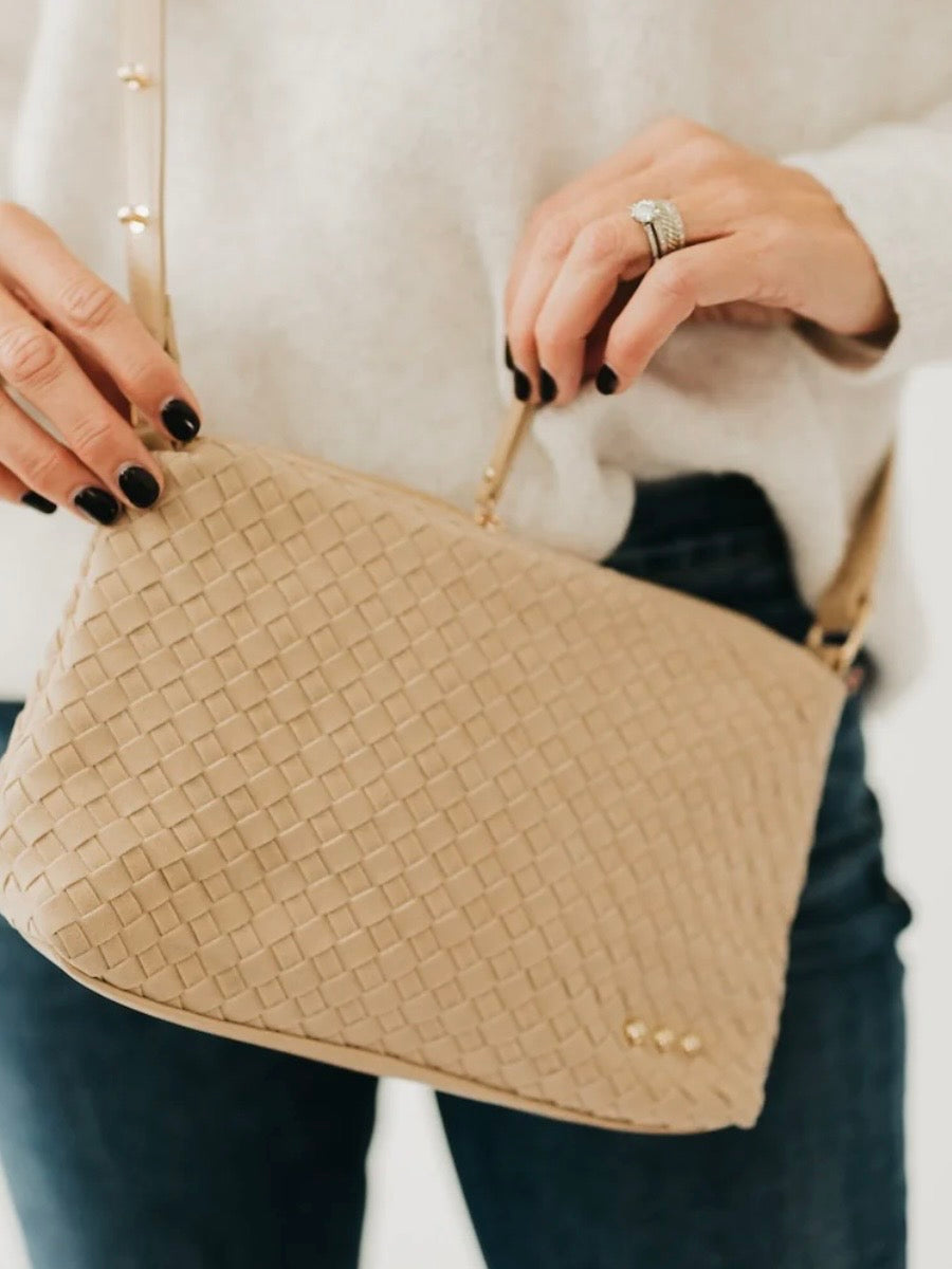 Harper Suede Hobo Bag Oat
