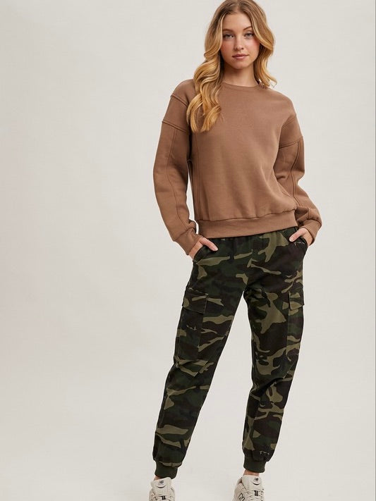 Out Back Camouflage Cargo Joggers Olive