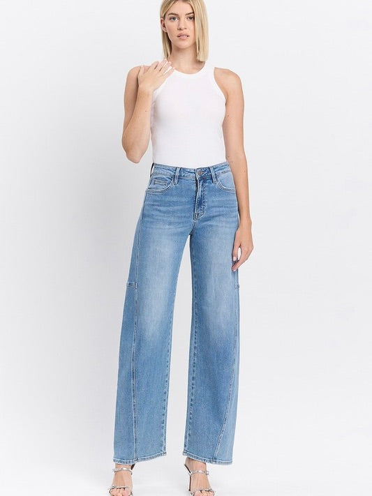 The Sadie High Rise Barrel Jeans