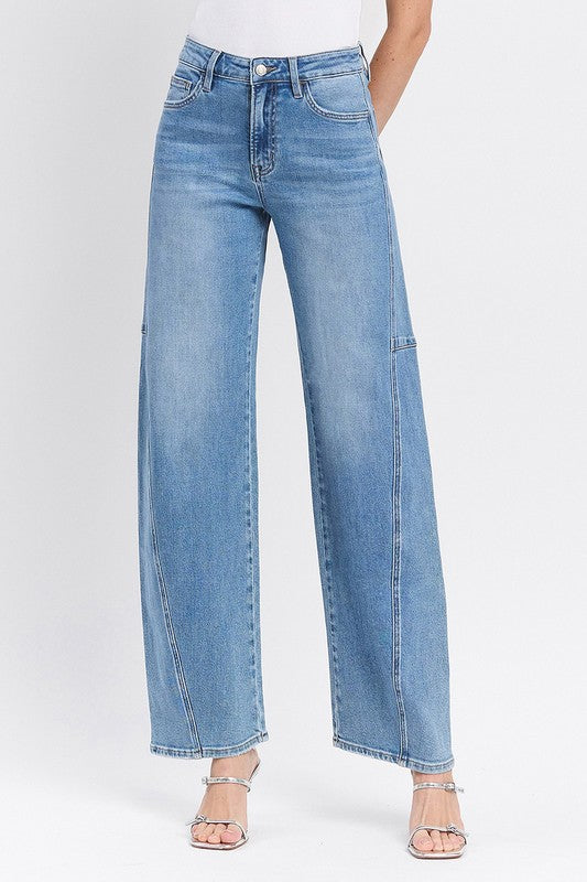 The Sadie High Rise Barrel Jeans