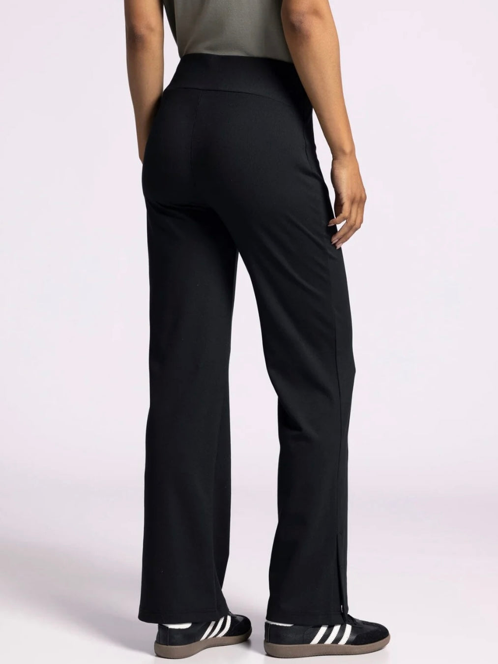 The Izzy Pants Black Rib