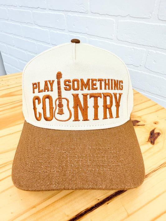 Play Something Country Embroidered Hat