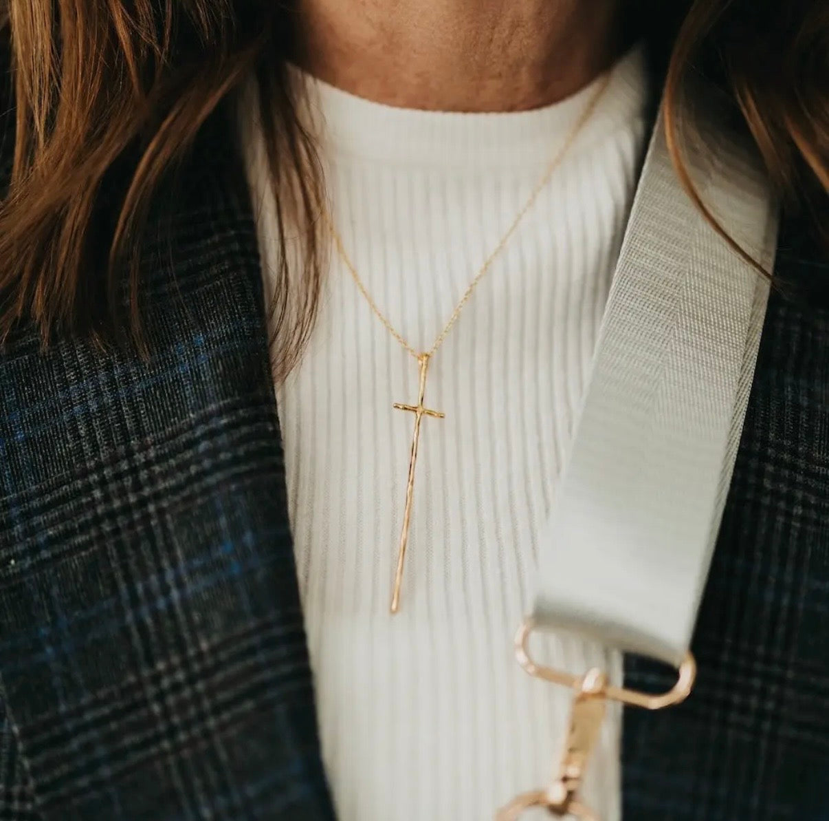 Waterproof Cross Necklace Gold