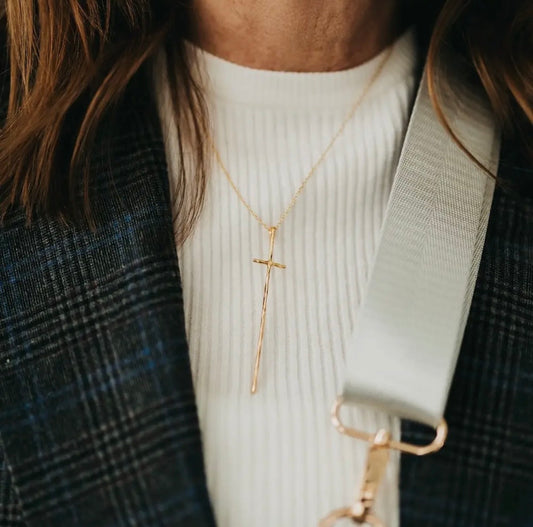 Waterproof Cross Necklace Gold