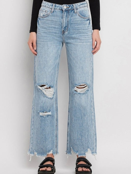 The Crystal 90's Super High Rise Vintage Flare Denim