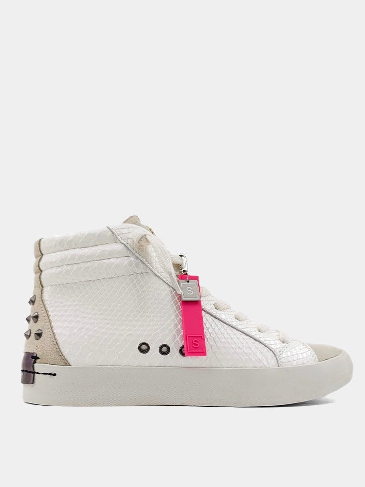 The Reese High Top Sneakers Bone Snake