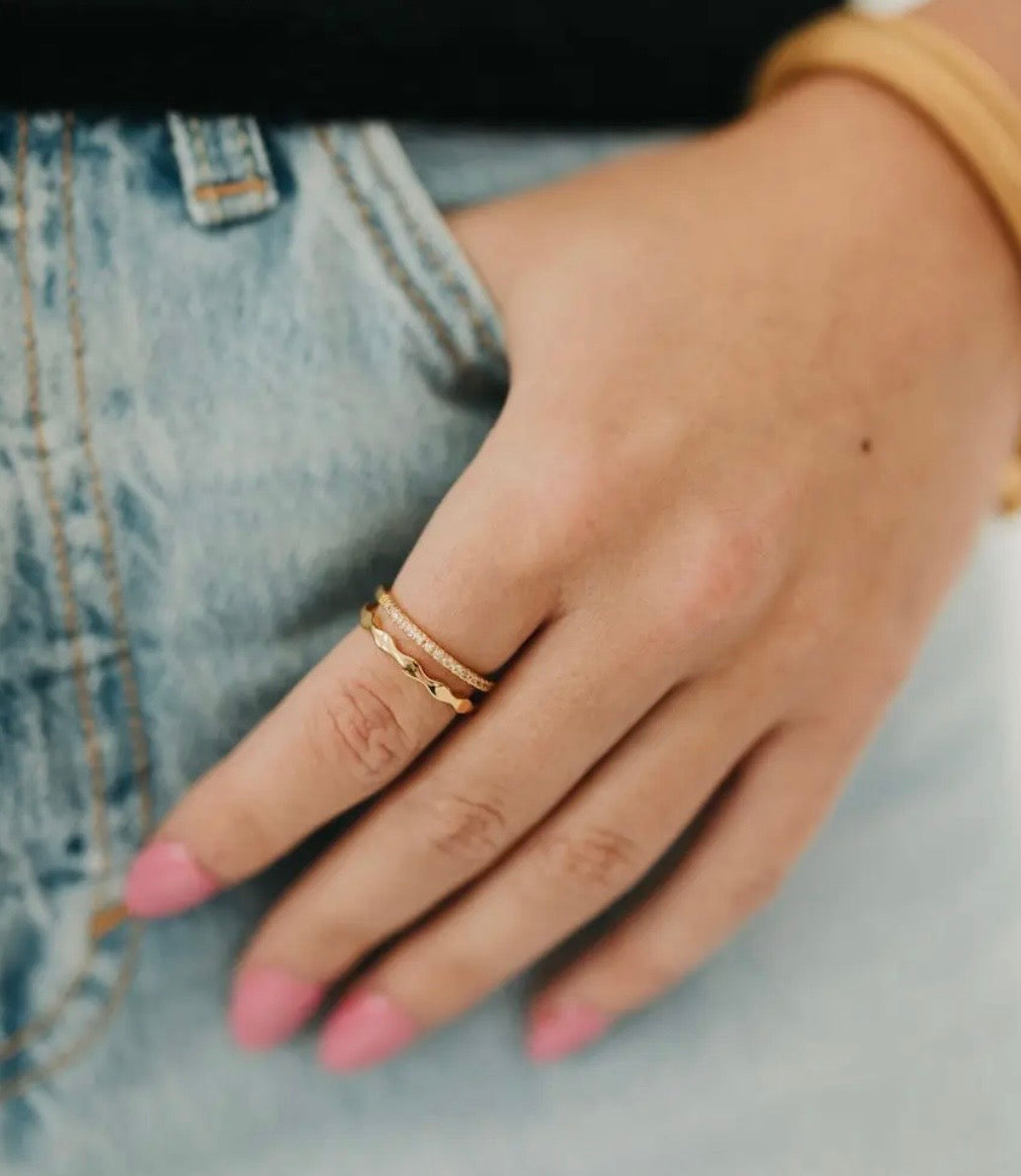 Boho Glam Ring Adjustable Gold