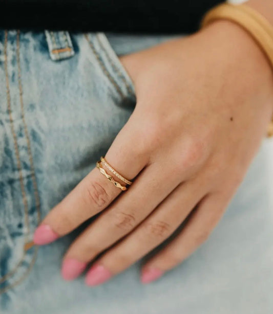 Boho Glam Ring Adjustable Gold