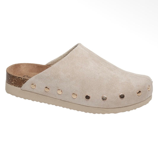 Outwoods Brady Studded Mules Taupe