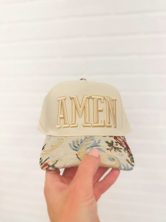 Amen Puff Embroidered Hat