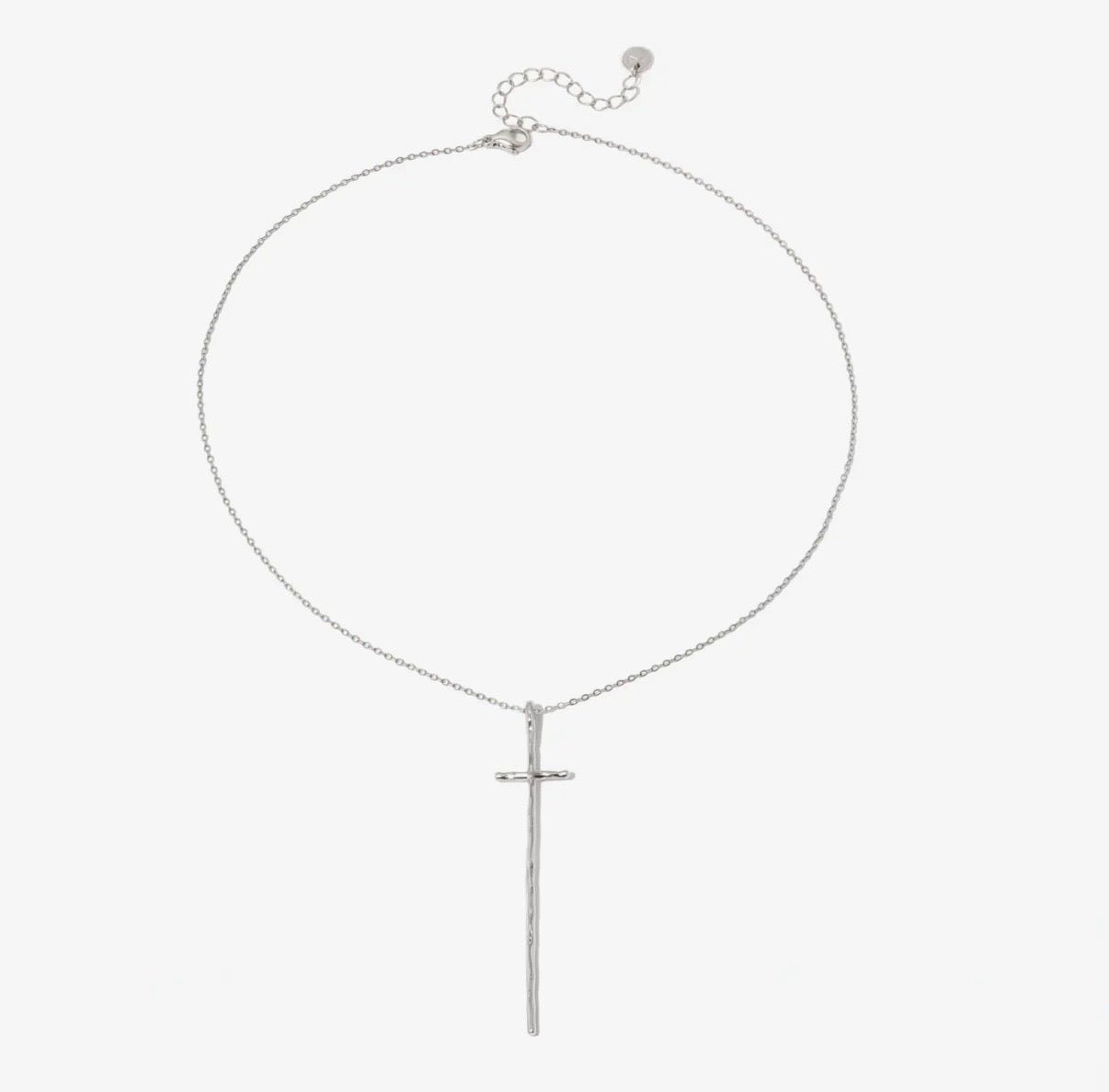Waterproof Cross Necklace Silver