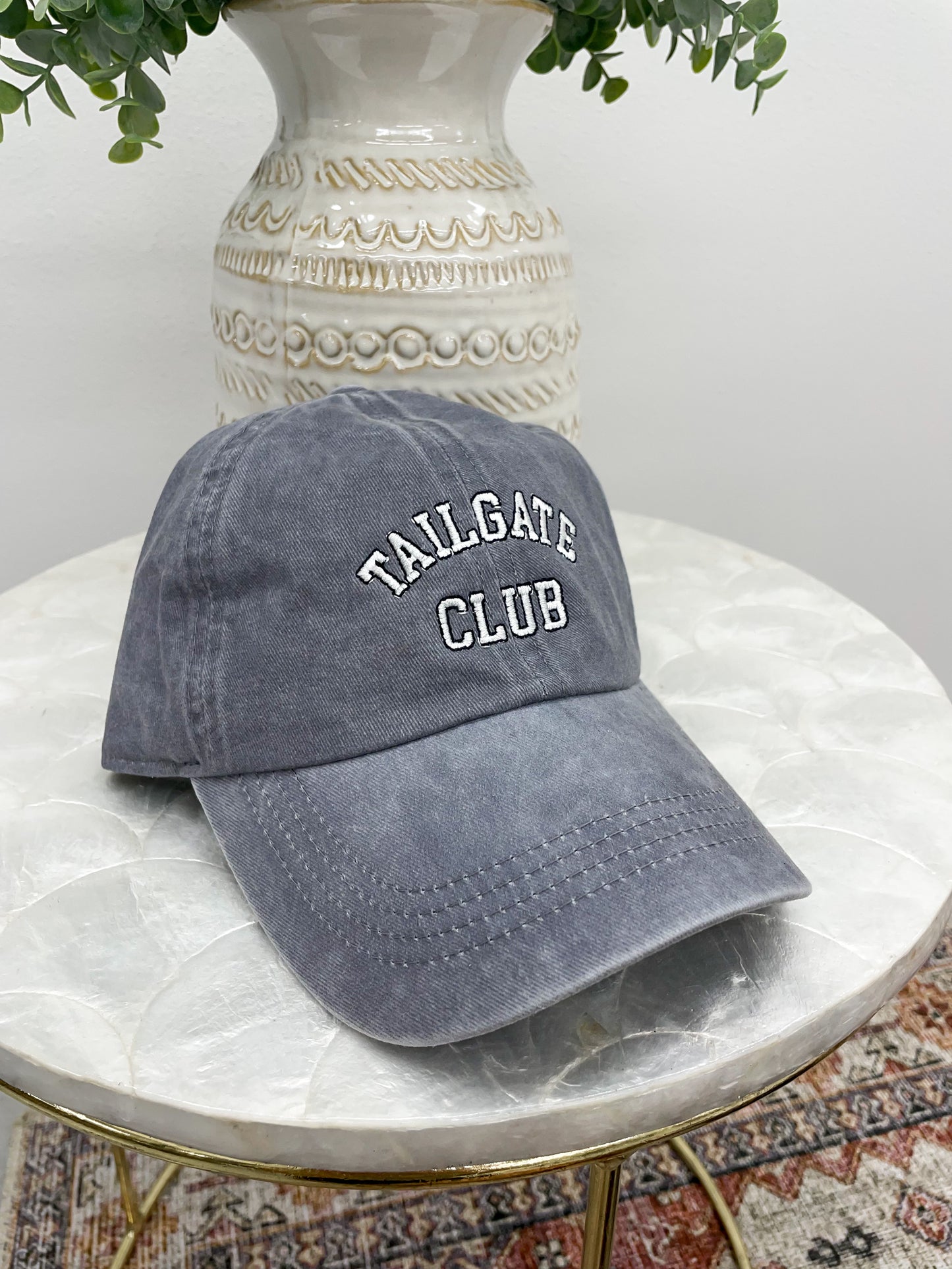 Tailgate Club Embroidered Baseball Cap Gray