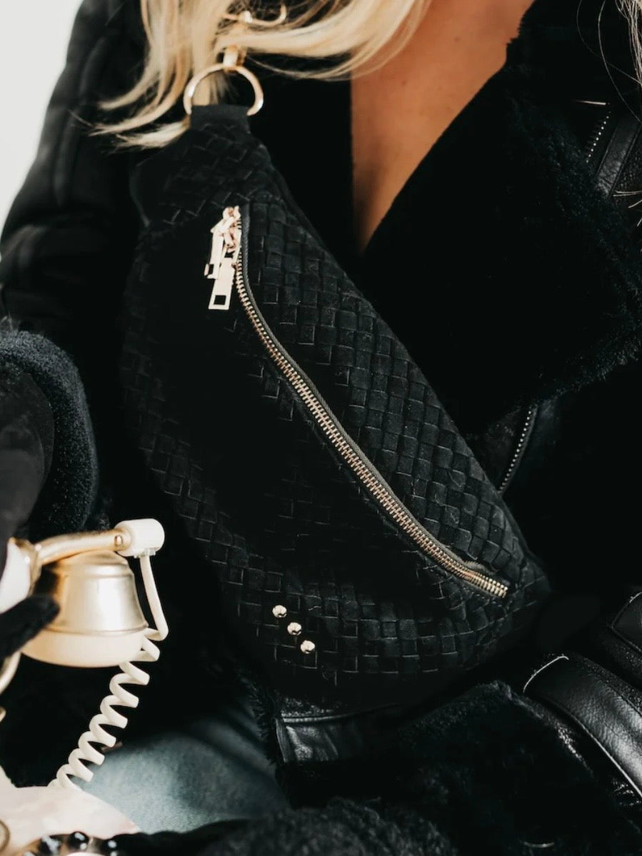 The Susie Suede Bum Bag Black