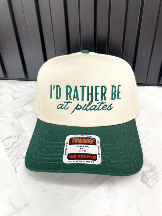 I’d Rather Be at Pilates Embroidered Hat