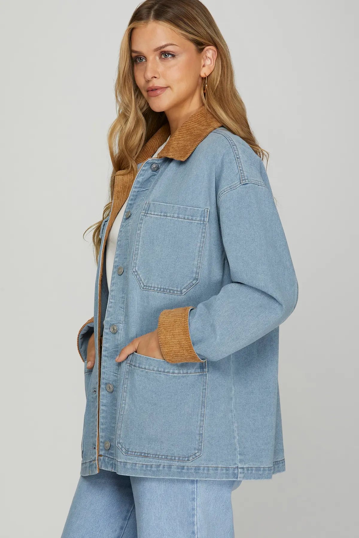 Trendsetter Washed Barn Jacket Light Denim