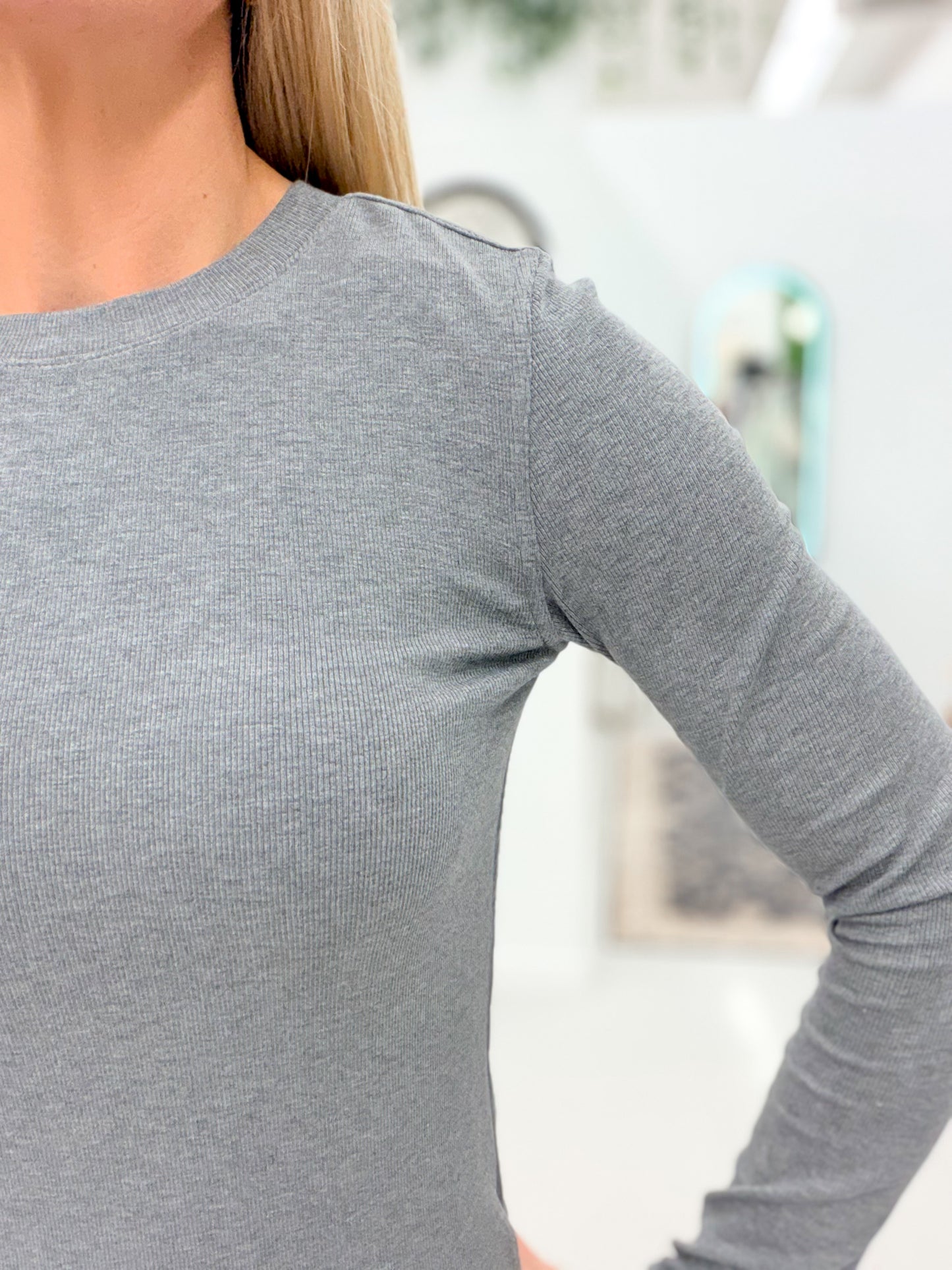 Too Cool Ribbed Knit Basic Modal Top - Four Colors