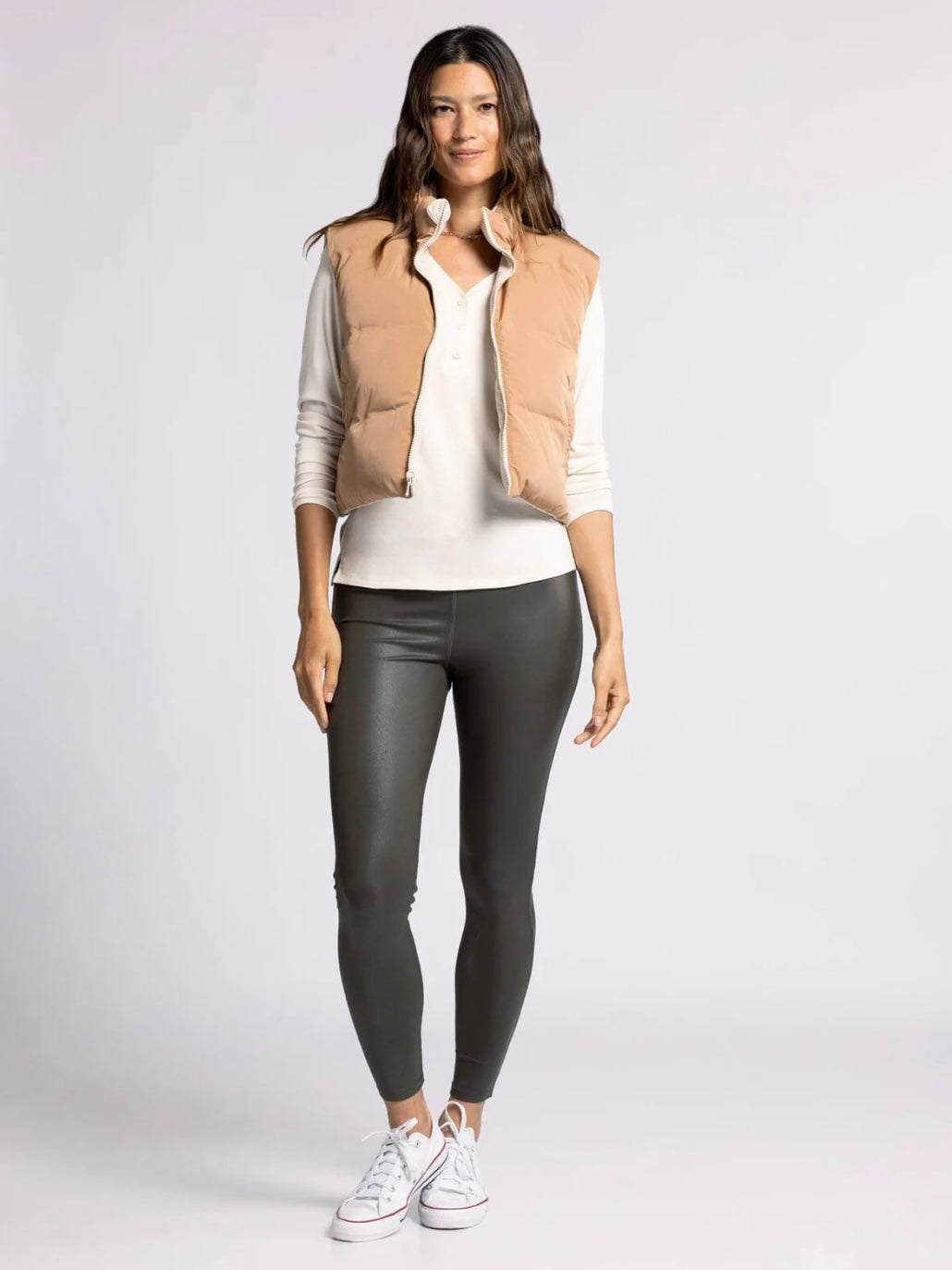 The Issey Reversible Vest Cream/Macchiato