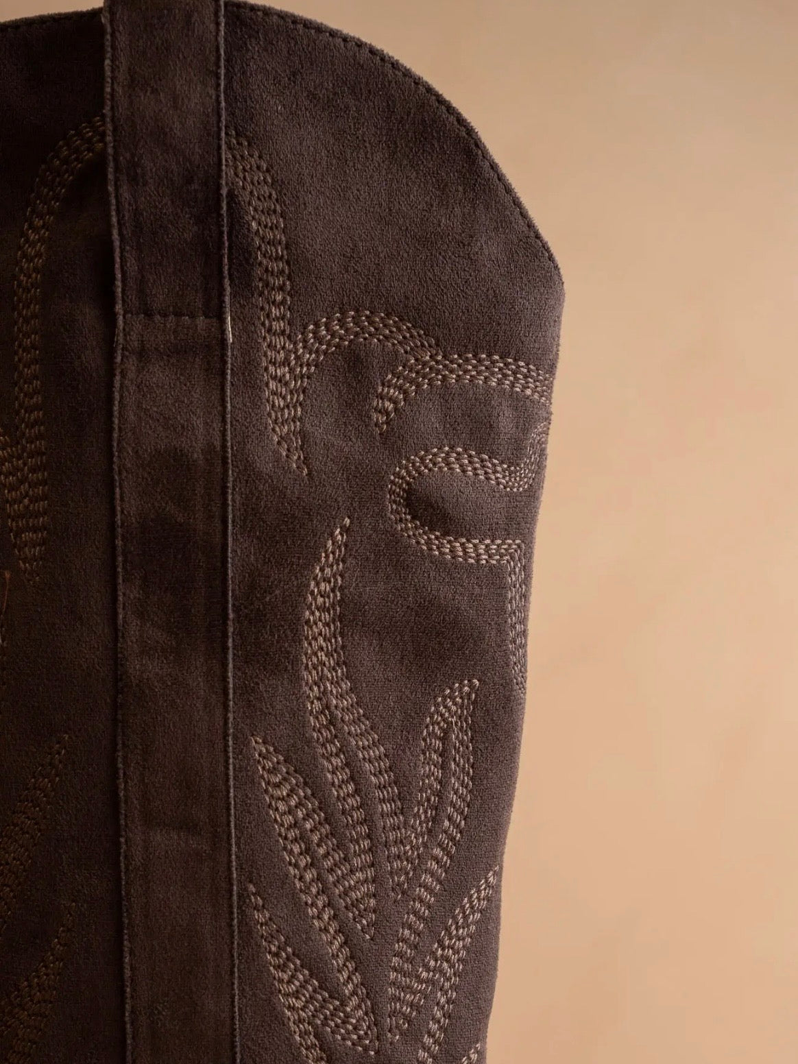 The Bronco Coffee Knee High Embroidered Boots