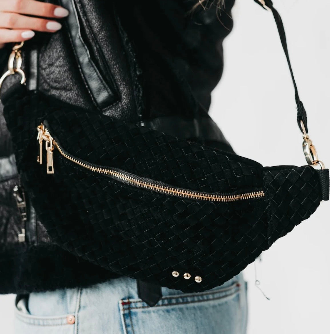 The Susie Suede Bum Bag Black