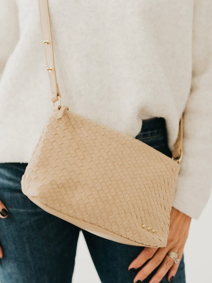Harper Suede Hobo Bag Oat