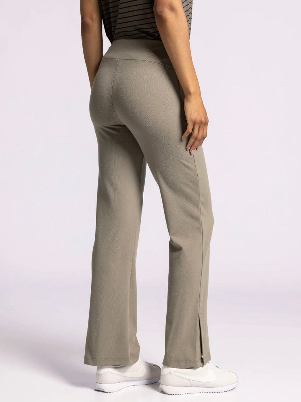 The Izzy Pants Olive Rib