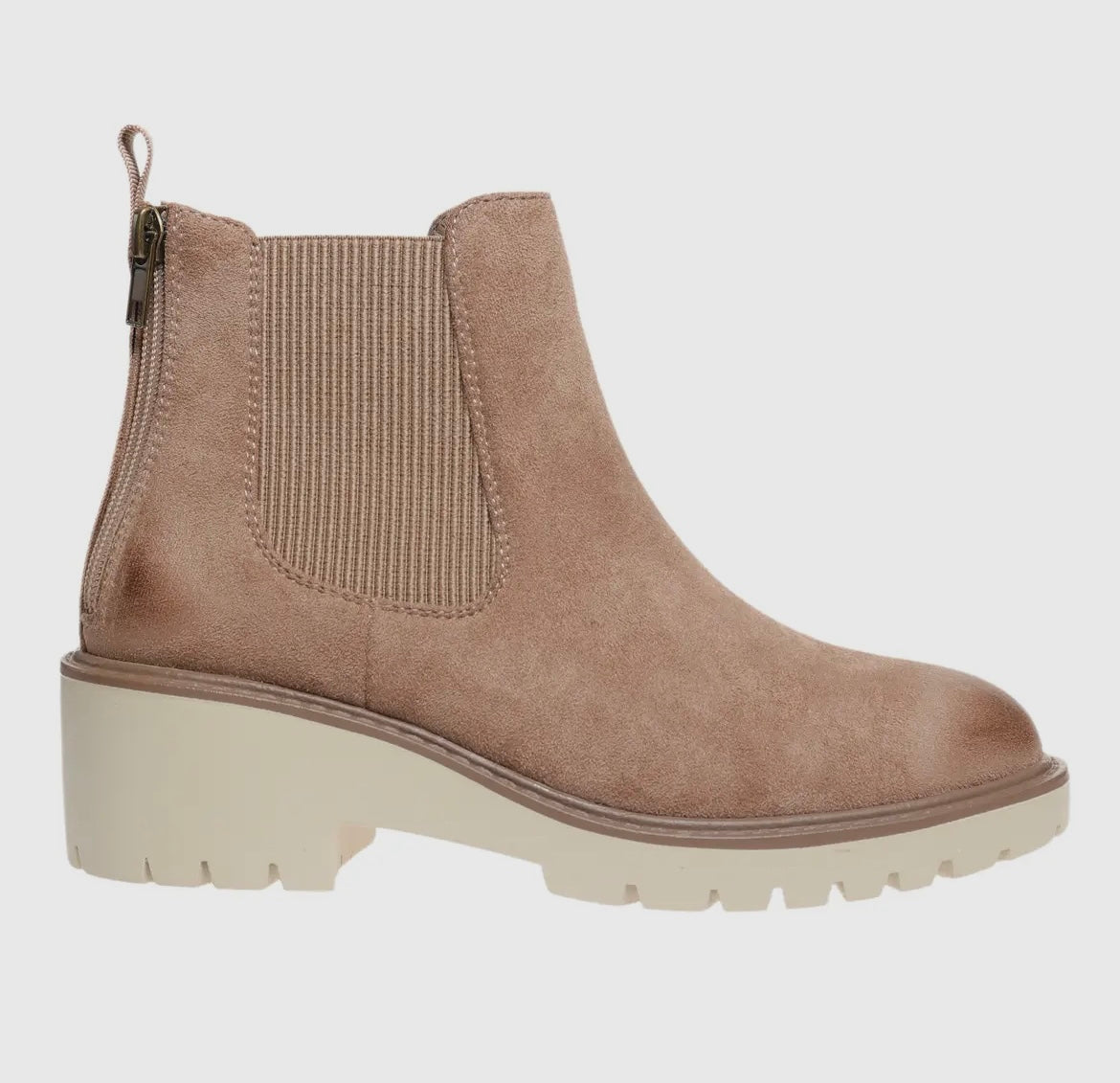 The Danielle Lug Boots Dark Taupe