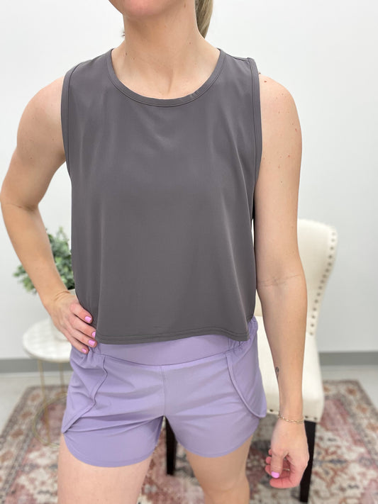 Keep The Tempo Active Tank Charcoal