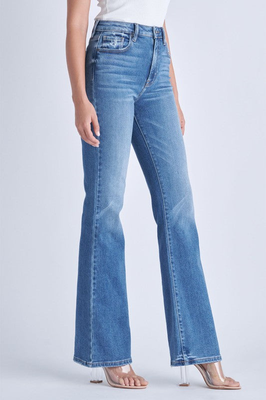 Hidden Happi High Rise Flare Medium Dark Wash