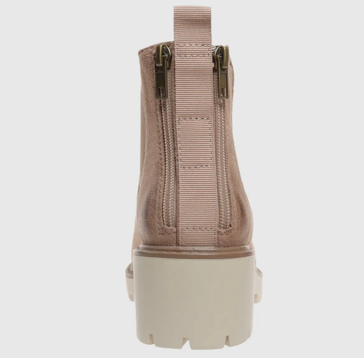 The Danielle Lug Boots Dark Taupe