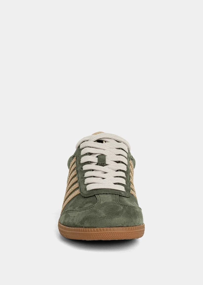 The Stevie Sneakers Olive Suede