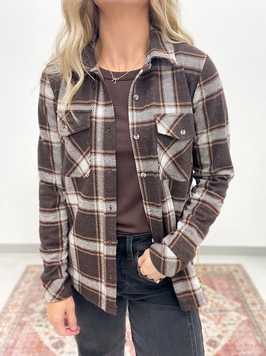 The Cassian Shirt Coffee Plaid