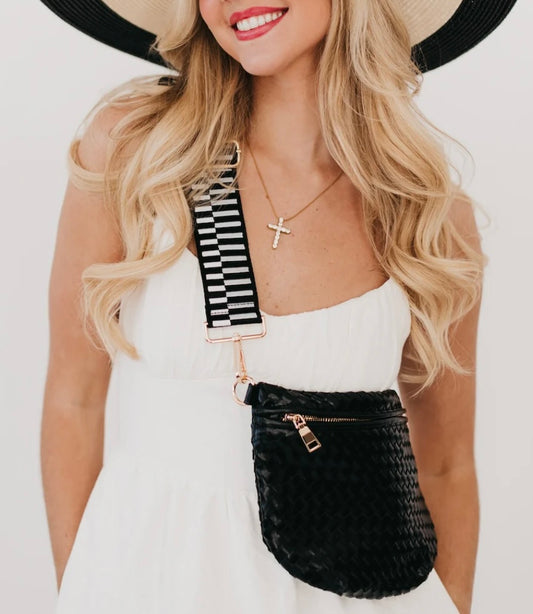 The Westlyn Woven Bum Bag Black