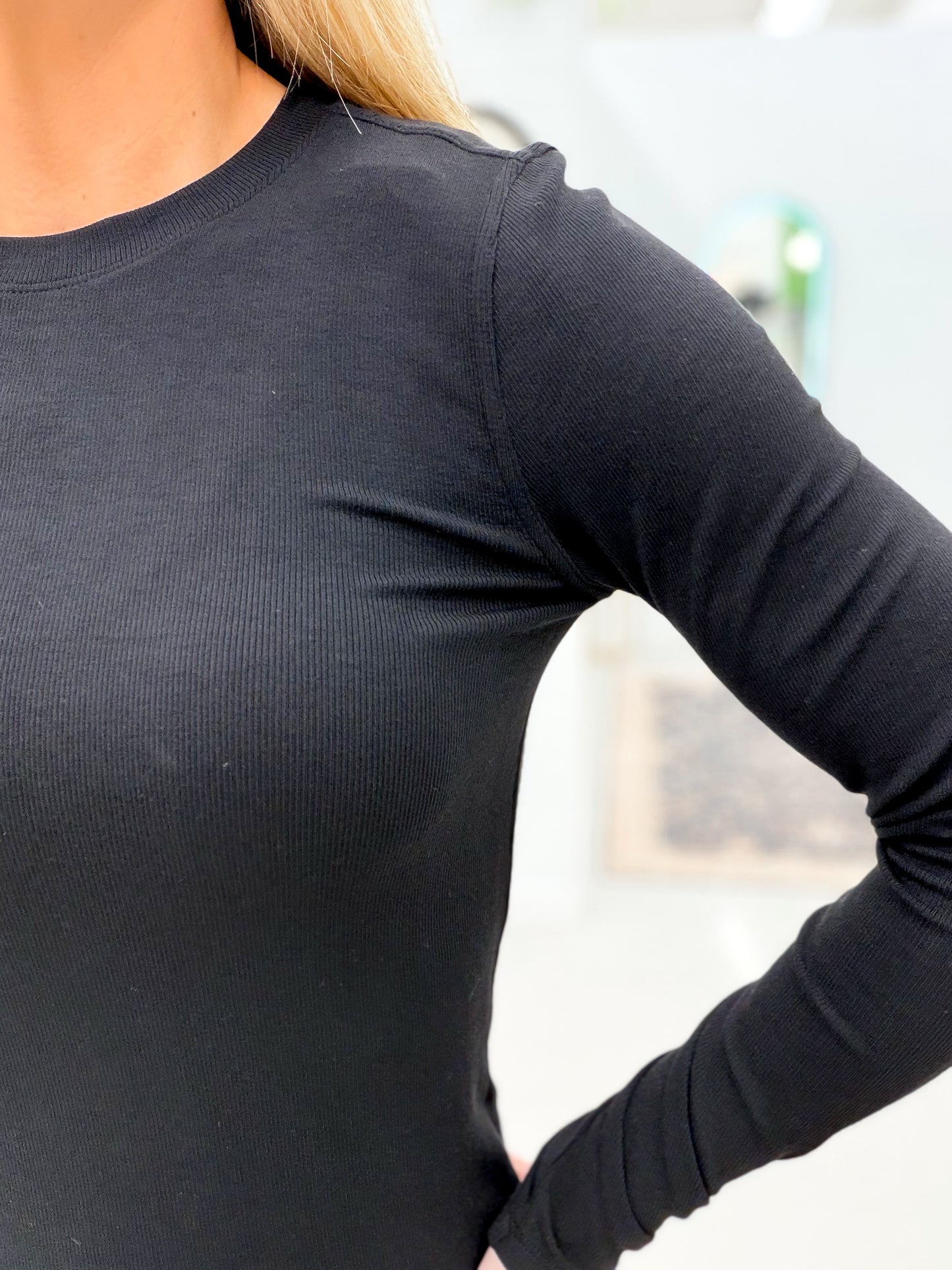 Too Cool Ribbed Knit Basic Modal Top - Four Colors