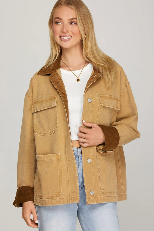 Trendsetter Washed Barn Jacket Tan