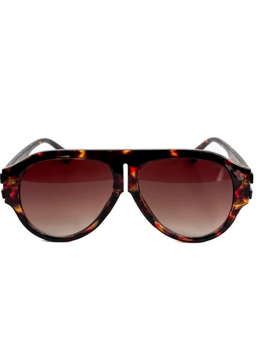 Knox Aviator Sunglasses Brown Tortoise/Brown