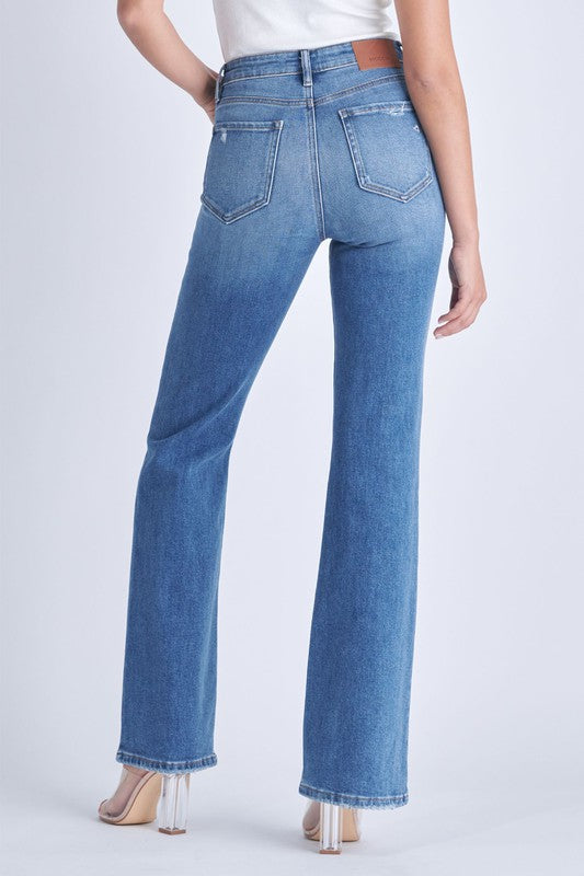 Hidden Happi High Rise Flare Medium Dark Wash