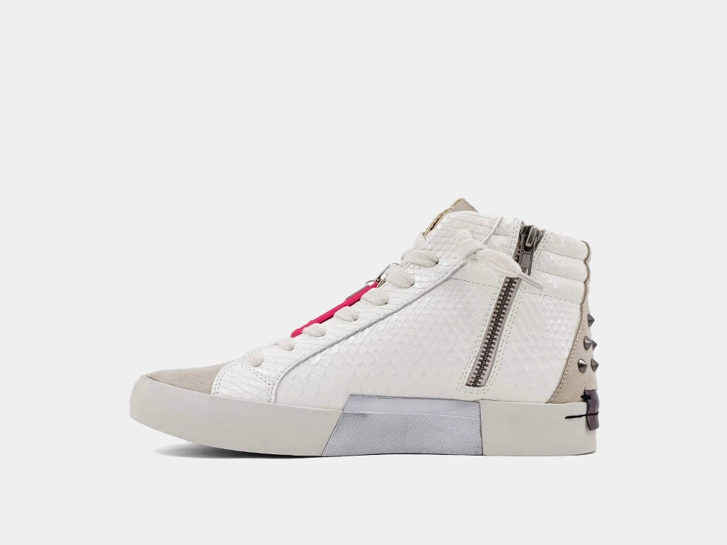 The Reese High Top Sneakers Bone Snake